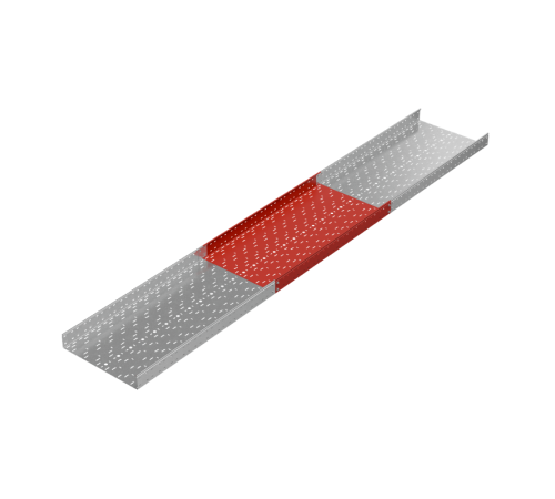 Лоток перф. 100х600х1,5 L2000 мм "Стандарт ПЛЮС" INOX304  LPEplus100-600-1.5-2000 INOX304  КМ-Профиль