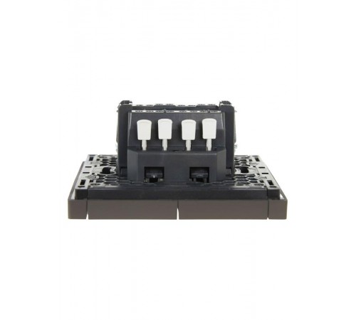 FORTE&PIANO Выключатель 2-клавишный проходной 10А FP307 серый  FP-V22-0-10-1-K03  IEK