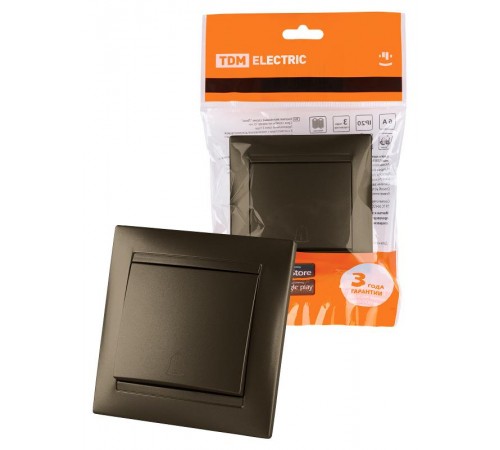 Кнопка звонковая 6А бронза "Лама"  SQ1815-0708  TDM