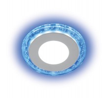 Светильник светодиодный встраиваемый круг AL2330, 6W, 480Lm, белый (4000К) и синий  29583  FERON