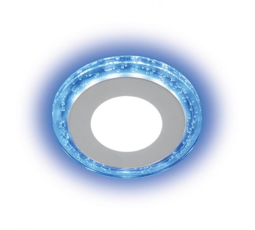 Светильник светодиодный встраиваемый круг AL2330, 6W, 480Lm, белый (4000К) и синий  29583  FERON