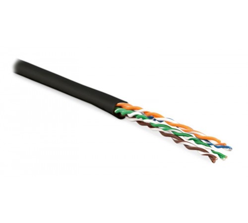 Кабель витая пара UUTP4-C5E-P24-IN-LSZH-BK-100 (100м)неэк.U/UTP,кат.5e,4п.(24AWG),мног.(patсh),LSZH,нг(С)-HF,-20°C-+75°C,черн.  243615  Hyperline