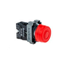 Кнопка в кожухе, красная, 1NC, мет. MTB2-BPZ124  58162  ОВЕН