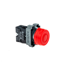 Кнопка в кожухе, красная, 1NC, мет. MTB2-BPZ124  58162  ОВЕН