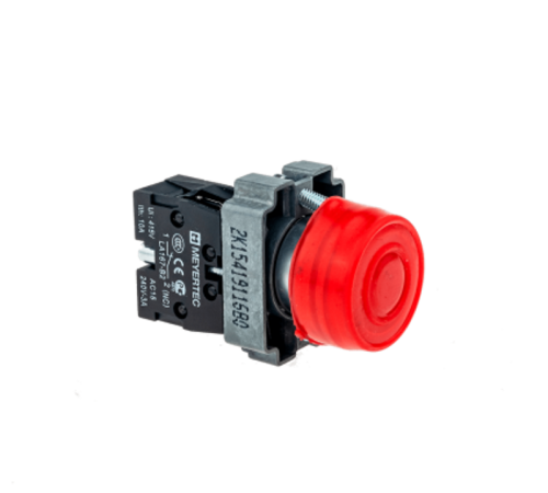Кнопка в кожухе, красная, 1NC, мет. MTB2-BPZ124  58162  ОВЕН