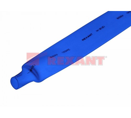 Термоусадка 20,0 / 10,0 мм, синяя (1м)  22-0006  REXANT
