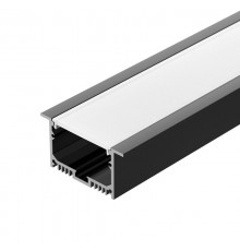 Профиль с экраном SL-LINIA62-F-2500 BLACK+OPAL (Arlight, Алюминий)  036307  Arlight