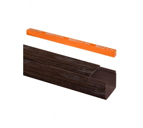 Кабель-канал 25х25 (4 шт по 1 м) "ЭКО" 3D венге (розн.упак.)  SQ0402-4406  TDM