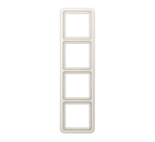 Рамка для вертикальной и горизонтальной установки ударопрочная, 4-кратная; слоновая кость  CD584WUW  Jung