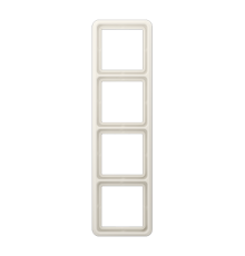 Рамка для вертикальной и горизонтальной установки ударопрочная, 4-кратная; слоновая кость  CD584WUW  Jung