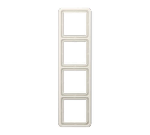 Рамка для вертикальной и горизонтальной установки ударопрочная, 4-кратная; слоновая кость  CD584WUW  Jung