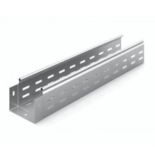 Металлический лоток перфорированный 100х80х3000, толщ. 1,0 мм, гор. цинк, 314180  ЛПМЗТ-100х80х3000-1,0-ГЦ   Ostec