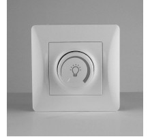 Светорегулятор поворотный (диммер) для светодиодных ламп, 2 направления, 125-250V, 200W (белый)  201152  SPL