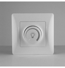 Светорегулятор поворотный (диммер) для светодиодных ламп, 125-250V, 200W (белый)  201151  SPL