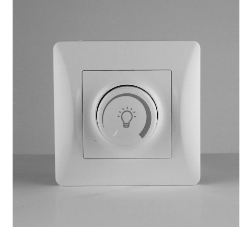 Светорегулятор поворотный (диммер) для светодиодных ламп, 2 направления, 125-250V, 200W (белый)  201152  SPL