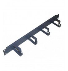 Органайзер 19 кабельный металлический 4 кольца 1U черный  CO05-1M4R  ITK