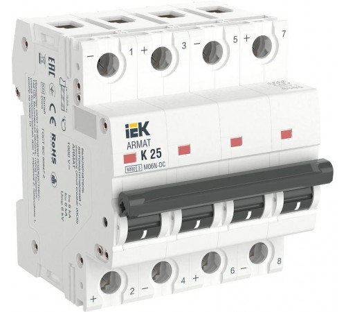 ARMAT Авт. выкл. M06N-DC 4P K 25А IEK  AR-M06N-4-K025DC  IEK