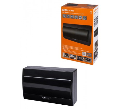 Бокс пластиковый навесной ЩРН-П-18 модулей IP41, Антрацит TDM