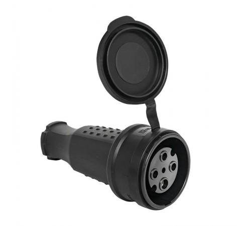 Розетка переносная с защитной крышкой каучуковая 380В 3P+PE 32A IP44 EKF PROximaRPS-022-32-380-44EKF