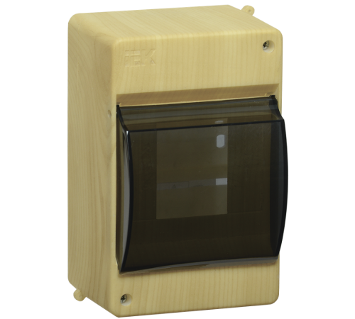 Корпус пластиковый навесной на 4 модуля КМПн 2/4 146х96х83мм IP30 сосна с прозрачной крышкой KREPTA 3 MKP42-N-04-30-12-S  IEK