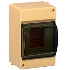 Корпус пластиковый навесной на 4 модуля КМПн 2/4 146х96х83мм IP30 сосна с прозрачной крышкой KREPTA 3 MKP42-N-04-30-12-S  IEK