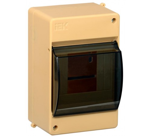 Корпус пластиковый навесной на 4 модуля КМПн 2/4 146х96х83мм IP30 сосна с прозрачной крышкой KREPTA 3 MKP42-N-04-30-12-S  IEK