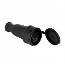 Розетка переносная с защитной крышкой каучуковая 380В 3P+PE 32A IP44 EKF PROximaRPS-022-32-380-44EKF