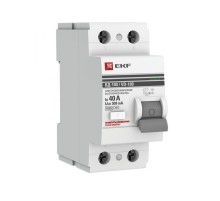 Выключатель дифференциальный (УЗО) ВД-100 2п 40А 300мА (тип АС) PROximа  elcb-2-40-300-em-pro  EKF (замена - E1026M40300)