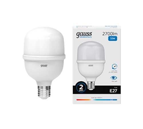 Лампа светодиодная Elementary LED T100 E27 32W 2700lm 180-240V 6500K 1/20  63233  Gauss