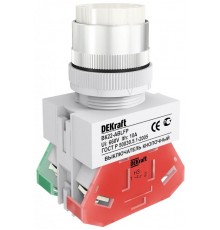 Выкл. кноп. ABLFP 22 мм Цвет:БЕЛЫЙ 220В ВK-22   25017DEK  DEKraft