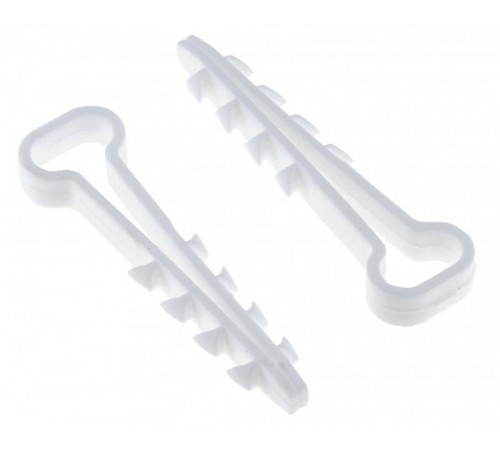 Дюбель-хомут (5х10 мм) для плоского кабеля белый (100 шт.) EKF PROxima  plc-cd1-5x10w  EKF