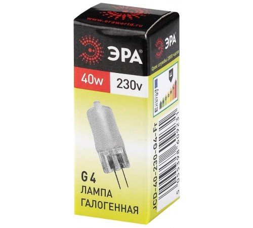 Лампа галогенная капсульная 40Вт 220В G4 JCD  C0039282  ЭРА