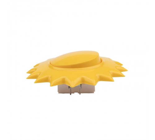 Выключатель одноклавишный HAPPY Солнце скрытой установки, желтый  KR-78-0617  Kranz