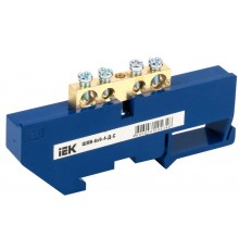 Шина N "ноль" на DIN-изоляторе ШНИ-6х9-4-Д-С  YNN10-69-4D-K07  IEK