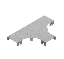 Крышка к Т-отводу горизонтальному к лотку ПЛК 100, толщ. 1,2 мм, Сендзимир цинк, 022412  КТП-100-1,2-R100-СЦ   Ostec