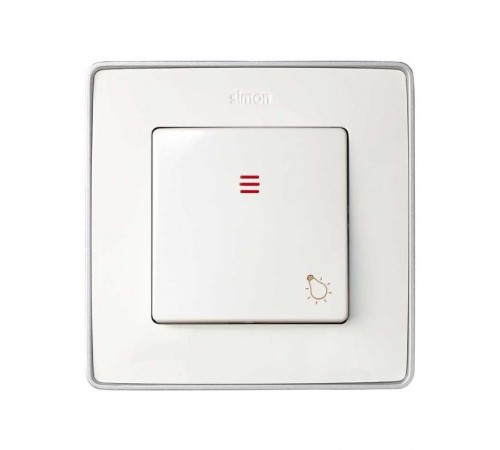 Simon 82 Клавиша с пиктограммой "лампа" для кнопочного выключателя с подсветкой, S82, S82N, S82 Detail, белый  82016-30  Simon