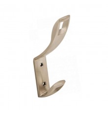 Крючок 08, 2-х рожковый, высокий, сатин (1 шт)  - пакет   129902  Tech-KREP