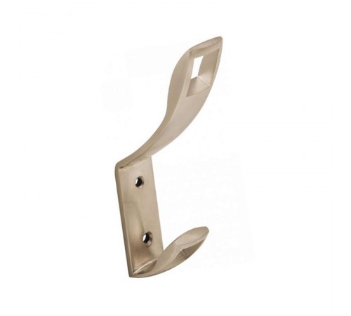 Крючок 08, 2-х рожковый, высокий, сатин (1 шт)  - пакет   129902  Tech-KREP