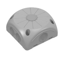 Коробка распределительная 60-0505 для видеокамер двухкомп с мембр безгалоген (HF) серая 100х100х50 (20шт/кор)  60-0505  Промрукав