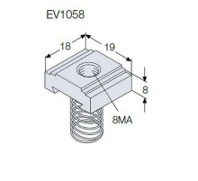 Гайка М8 для EV1050 (100шт)  EV1058  ABB
