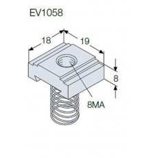Гайка М8 для EV1050 (100шт)  EV1058  ABB