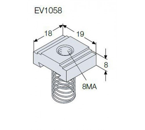 Гайка М8 для EV1050 (100шт)  EV1058  ABB
