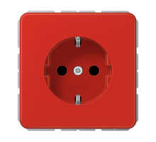 Штепсельная розетка SCHUKO 16A 250V~ с защитой от детей; центральная плата; красная  CD1520BFKIRT  Jung