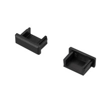 Заглушка для алюминиевого профиля  для MIC черная глухая  020919  Arlight