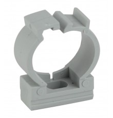 Крепеж-клипса (серый) для трубы d 25мм с фиксатором (50/500/25000)  Б0047270  ЭРА