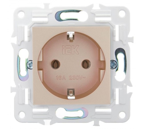 SKANDY Розетка с з/к без з/ш 16А SK-R05Sa песочный  SK-R11-16-K98  IEK