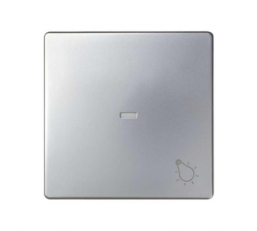 Simon 82 Клавиша с пиктограммой "лампа" для выключателя одноклавишного с подсветкой, S82, S82N, алюминий  8200016-033  Simon