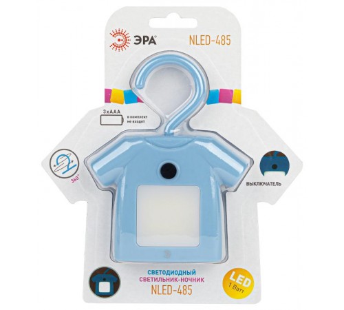 Светильник-ночник NLED-485-1W-SW-BU голубой (48/1344)  Б0049344  ЭРА