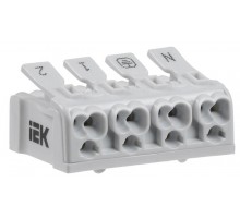 Клемма пружинная соединительная КСПн4-2L+N+PE  UKZ-B06-4P-F1-E0-10  IEK