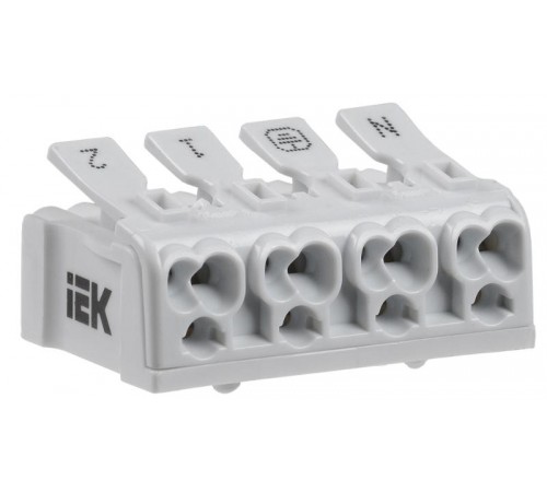 Клемма пружинная соединительная КСПн4-2L+N+PE  UKZ-B06-4P-F1-E0-10  IEK